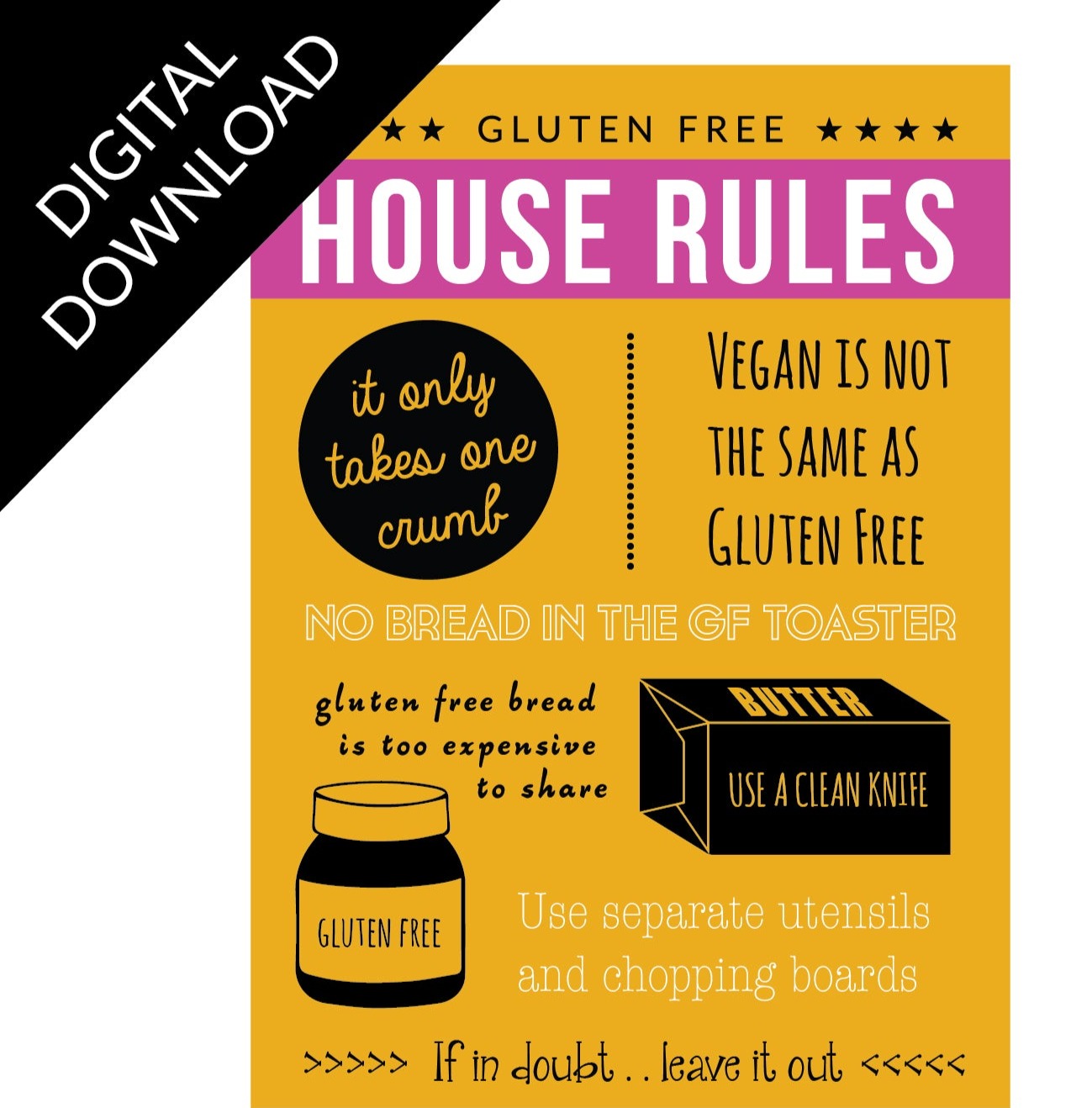 Gluten Free House Rules (Digital Download)